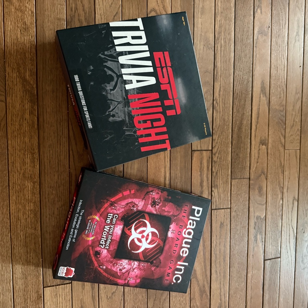 Plague Inc. The Board Game - Black and Red and ESPN Trivia